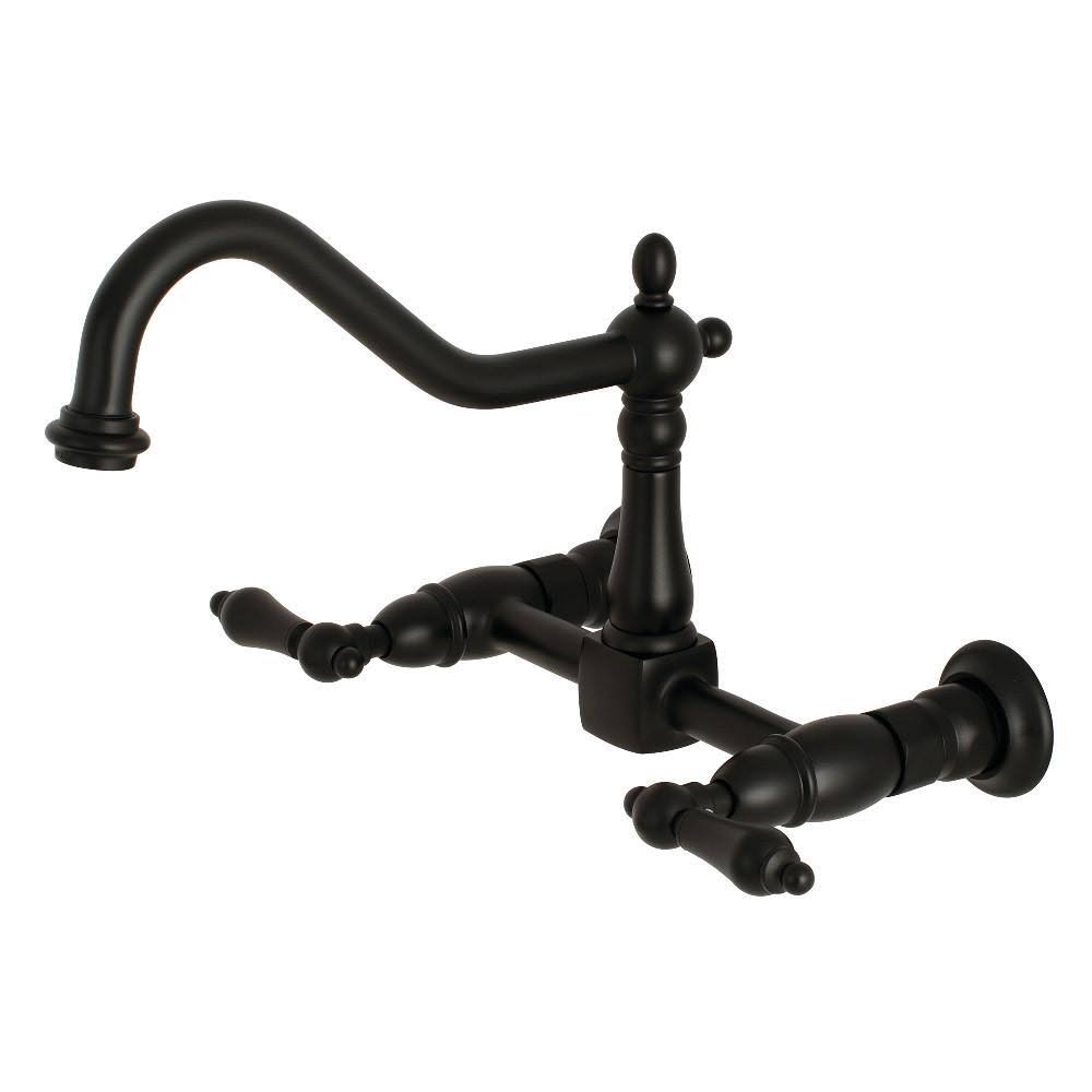 Polished Brass Wall Mount Kitchen Faucet W628