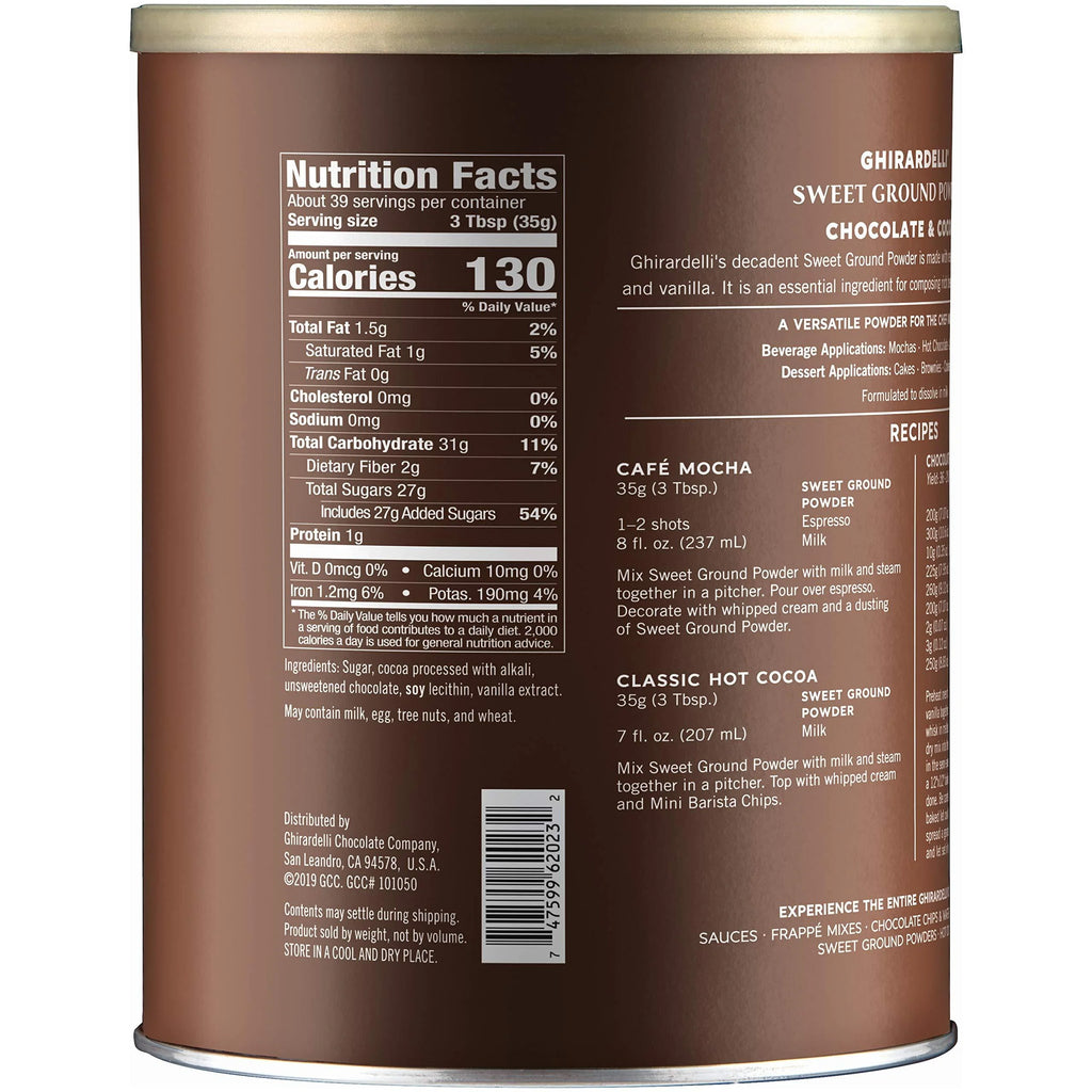 Chocolate Ground Chocolate & Cocoa Beverage Mix, 48-Ounce Canister F128