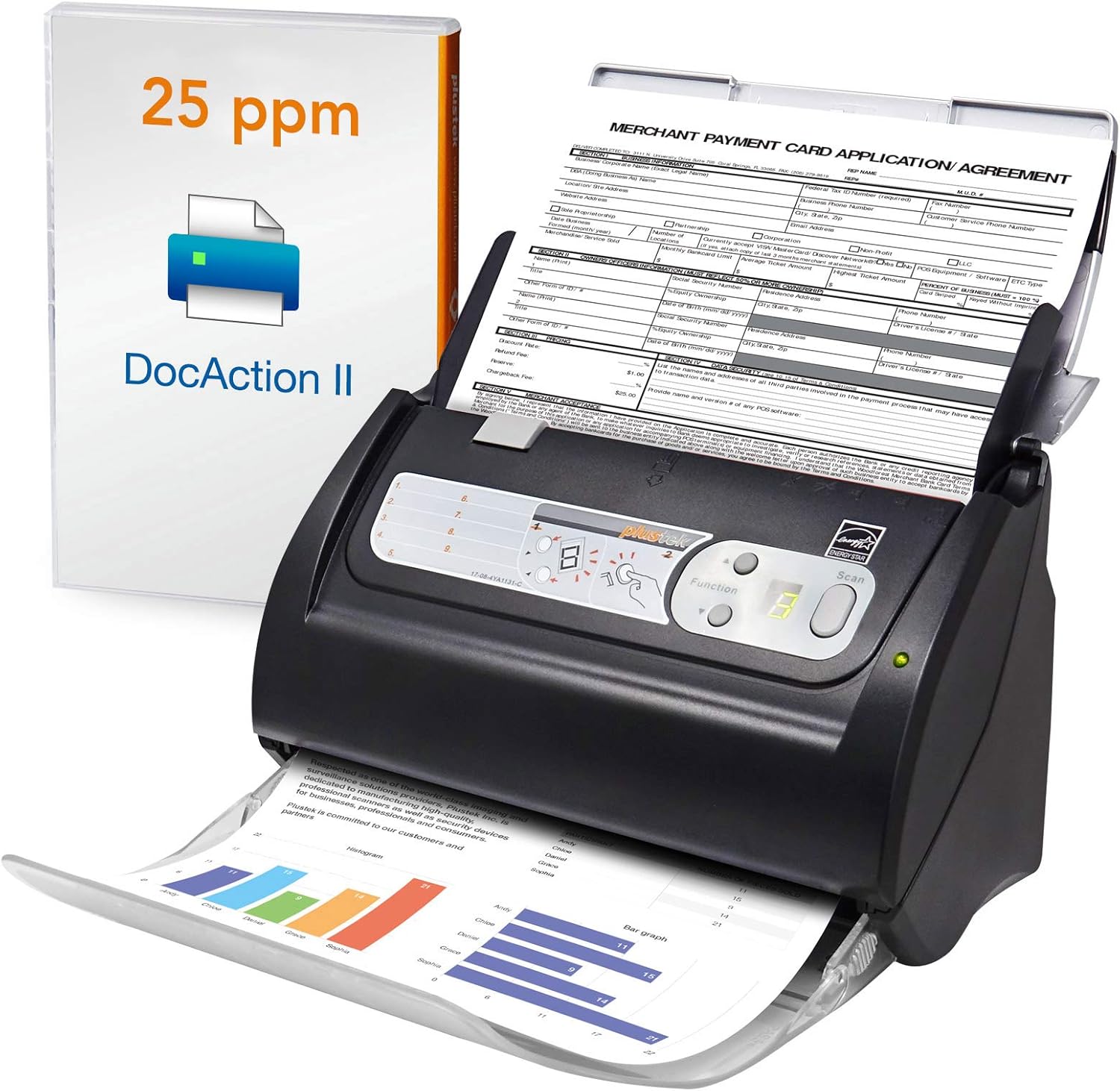 Desktop Document Scanner with 50-pages Auto Document Feeder S1739