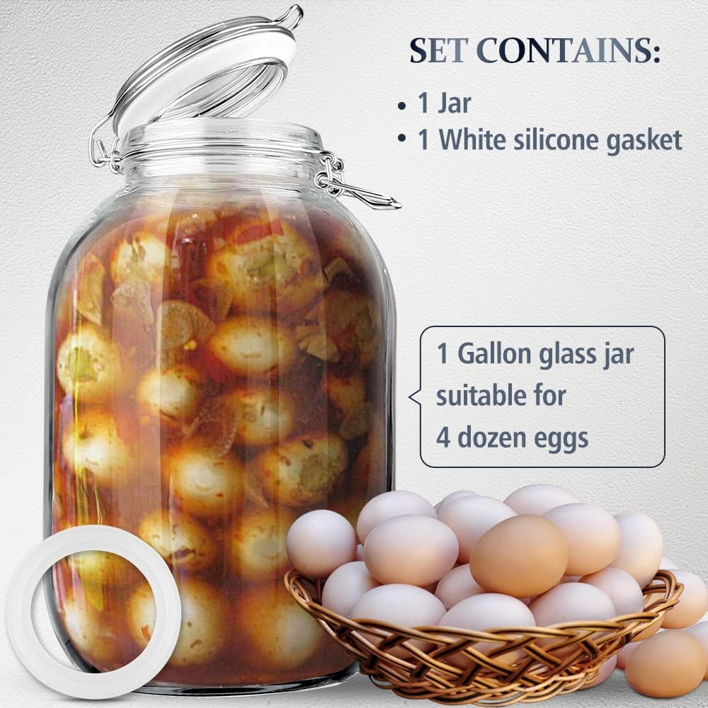 1 Gallon Glass Jar with Airtight Lid I53635