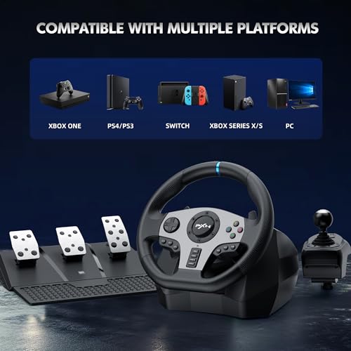 Racing Wheel with Shifter and Pedal for PS4, PC, PS3, Xbox M965