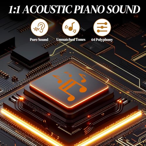 88 Key Full Size Digital Piano with Bench and 3 Pedal Unit (Black) S763