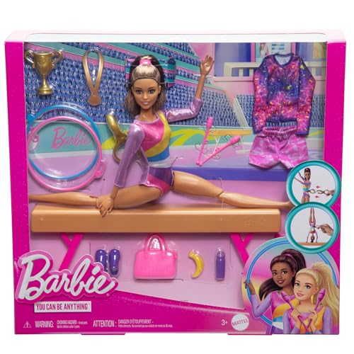 Blonde Gymnast Fashion Doll Playset with Balance Beam Y894