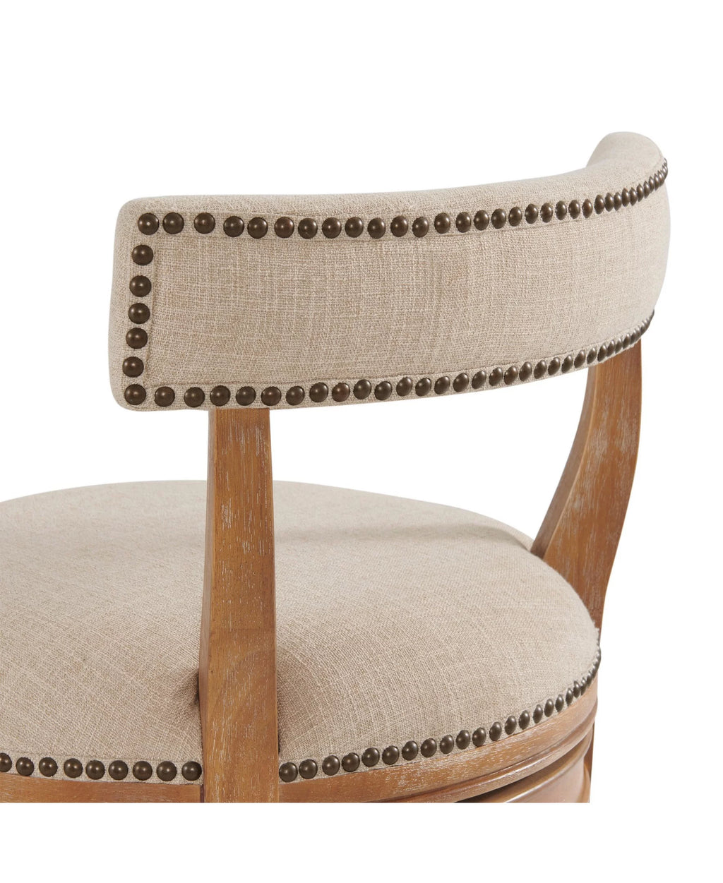 Weathered Brown and Beige Swivel Bar Stool A757177