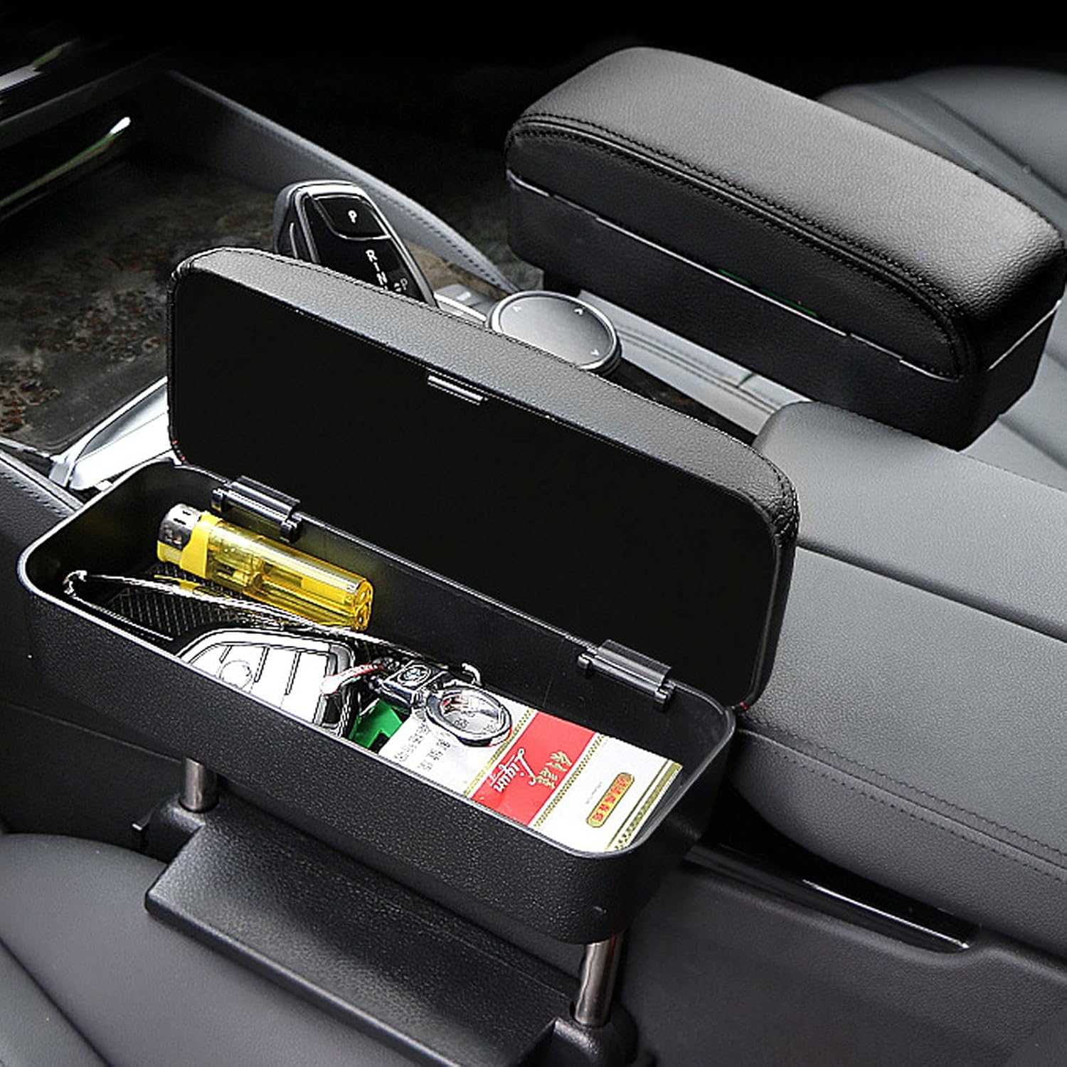 Black Stitching Car Armrest Extender U2283