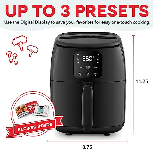 Compact Grey 2.6 Qt Electric Air Fryer Oven F6770