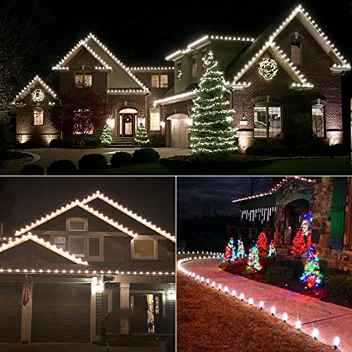 Cool White 16FT 25 LED Faceted Christmas Lights B956