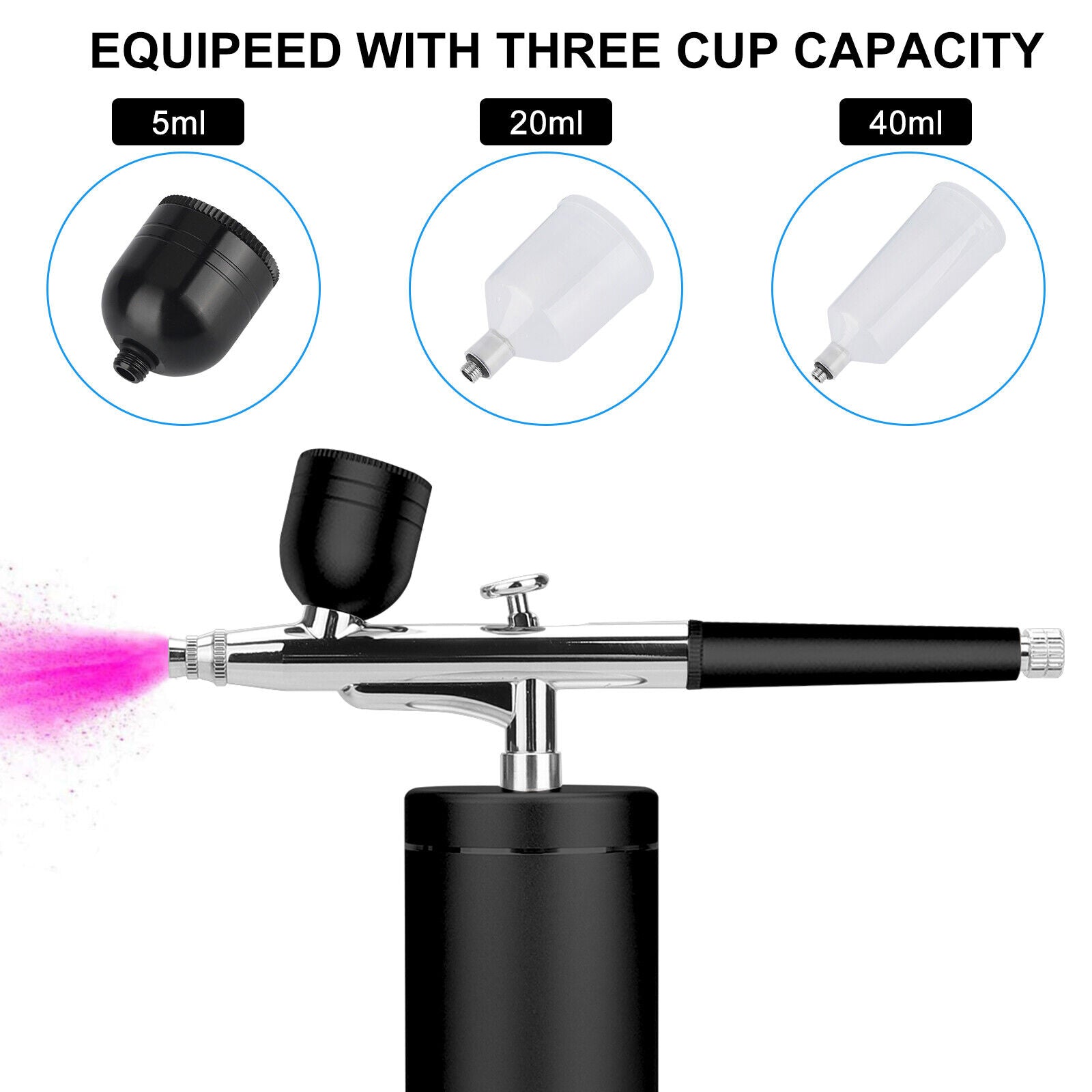 Mini Airbrush Compressor Kit Spray Gun Air Brush Paint Tool Set K89791