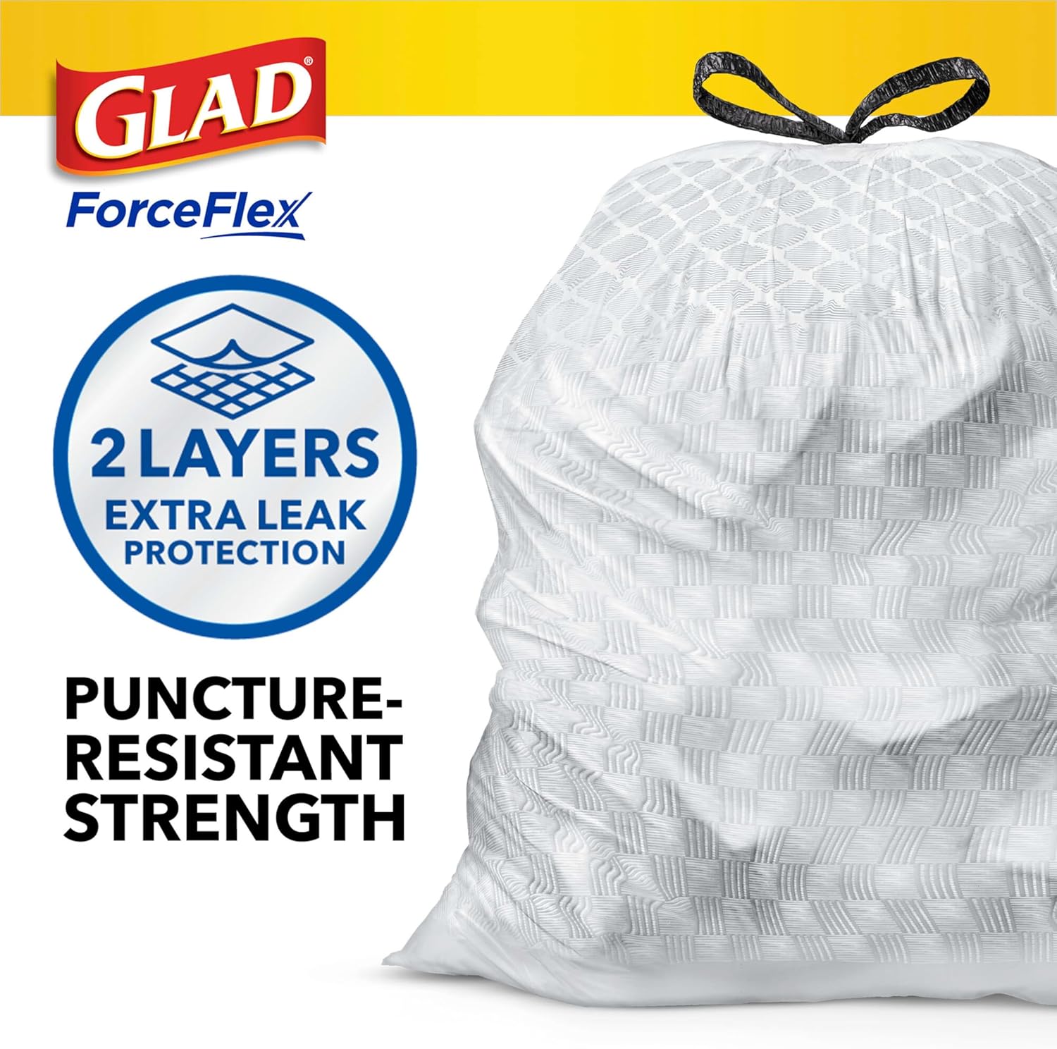 13 Gal Tall Kitchen Drawstring Garbage Bags, 110 Ct X5625