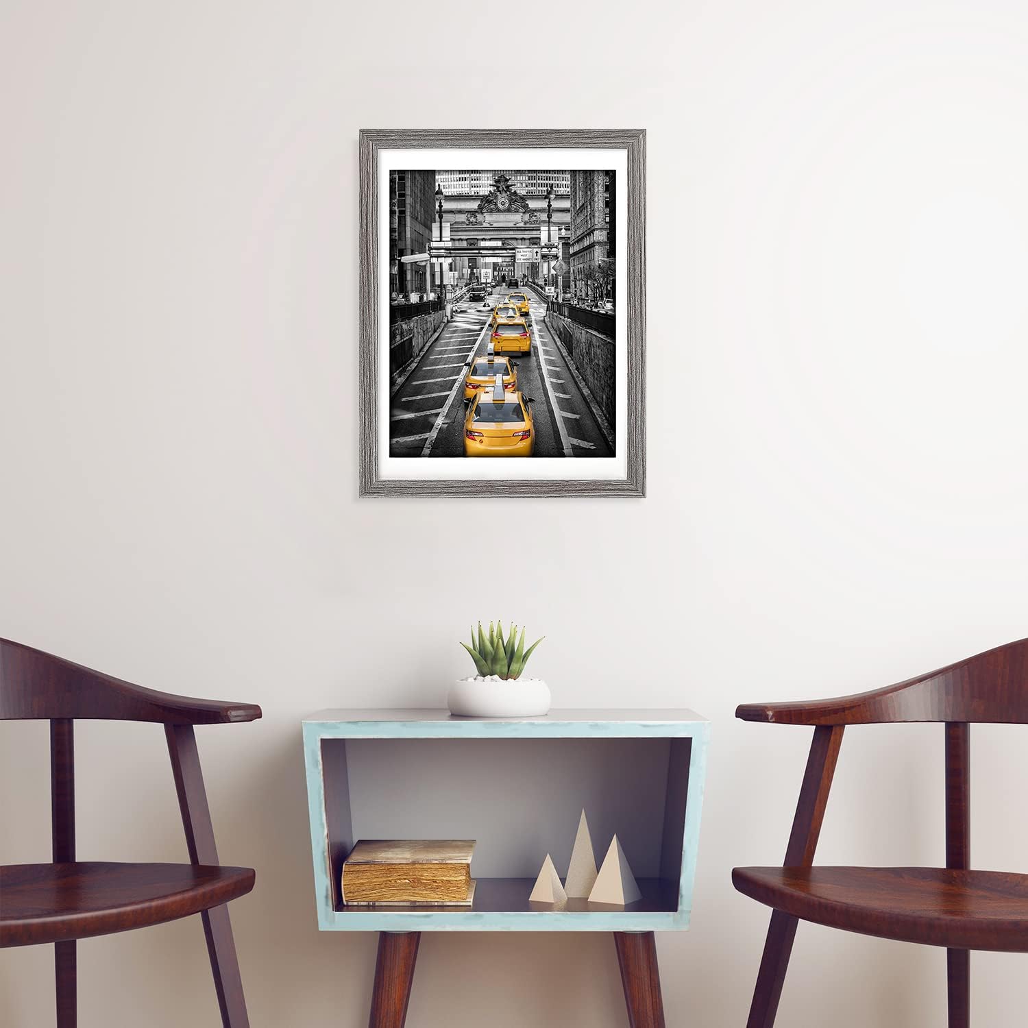 12x16 Solid Wood Picture Frame, Gray Y672