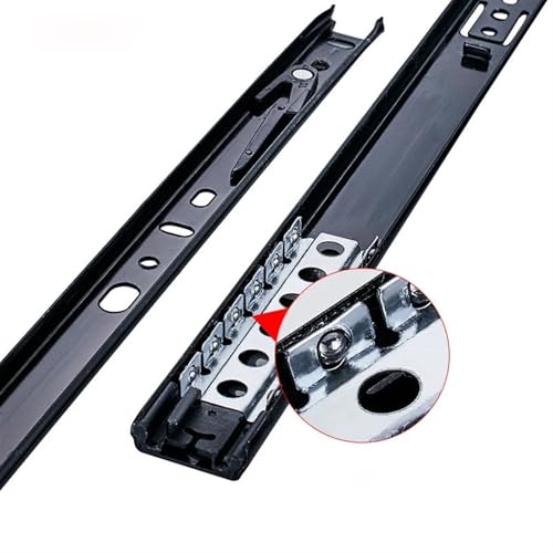Sliding Rail Linear Bearing Slider Cold Rolled Steel Drawer Slides 8~20Inch Two-Section Cabinet Slides Furniture Hardware T47724