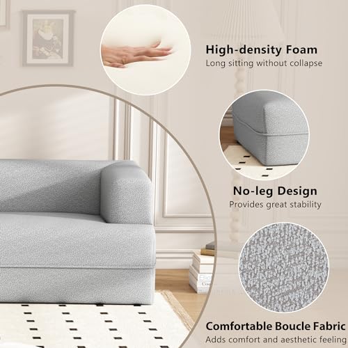 Grey Curved Chaise Lounge Sofa K66667