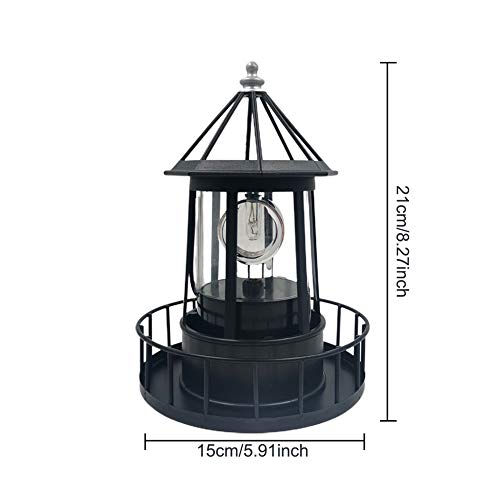 Solar LED Rotating Lighthouse Light F76008