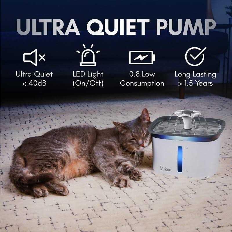 95oz/2.8L Automatic Cat Water Fountain with Smart Pump T744283