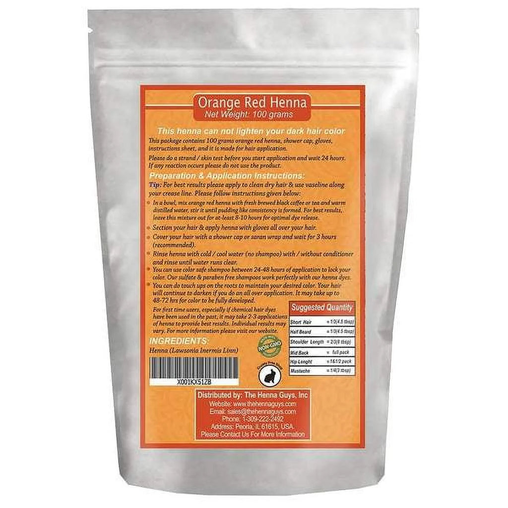 2 Packs Orange Red Henna For Hair 100 Grams R847100