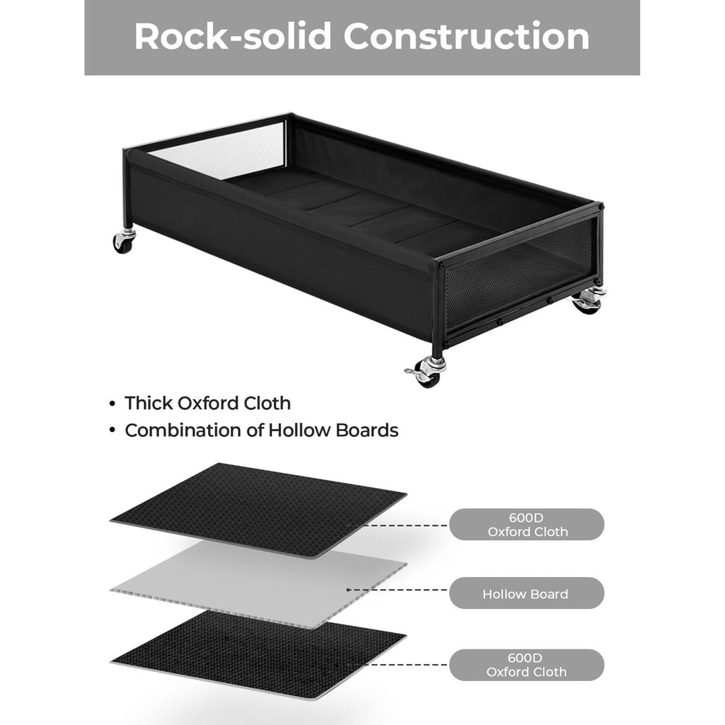 2-Pack Metal Underbed Storage Bins, 80L Y39193