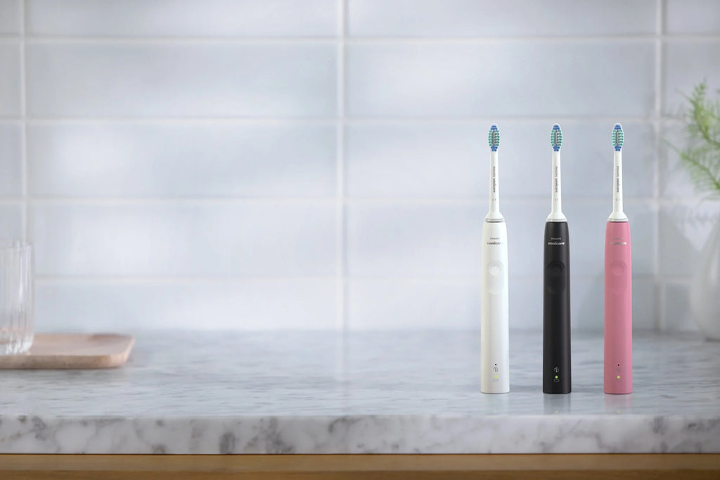 White Rechargeable Electric Toothbrush with Pressure Sensor A461