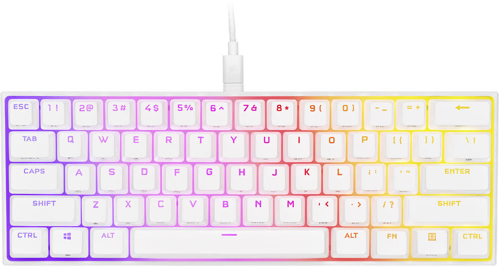 White 60% Mechanical Gaming Keyboard J1173