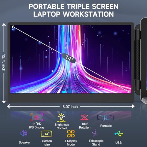 14'' Portable 1080P FHD IPS Laptop Monitor P6925