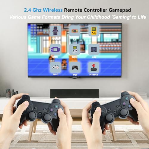 Retro Game Console with 20000 Games, 9 Emulators, 4K HDMI Output, Dual Controllers 64G V6585
