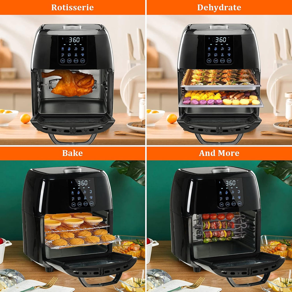 12.7-Quarts 1700W Electric Air Fryer Oven with Rotisserie V558