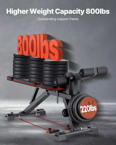 800lbs Adjustable Weight Bench with Leg Extension X67758
