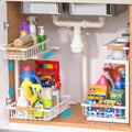 White 2 Pack 2 Tier Slide Out Under Sink Organizer X188532
