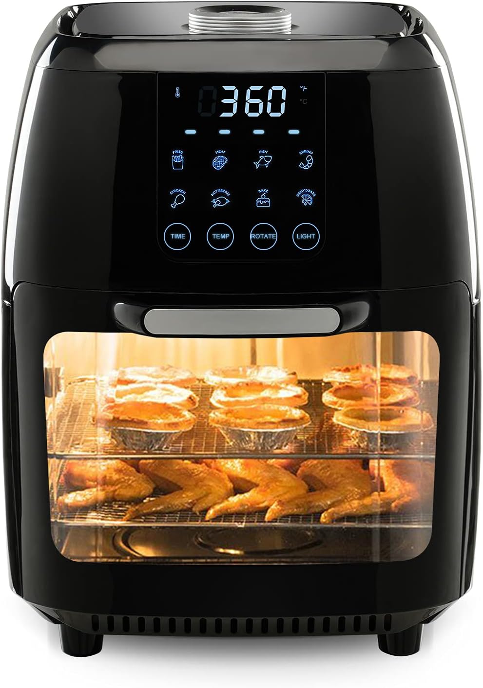 12.7-Quarts 1700W Electric Air Fryer Oven with Rotisserie V558