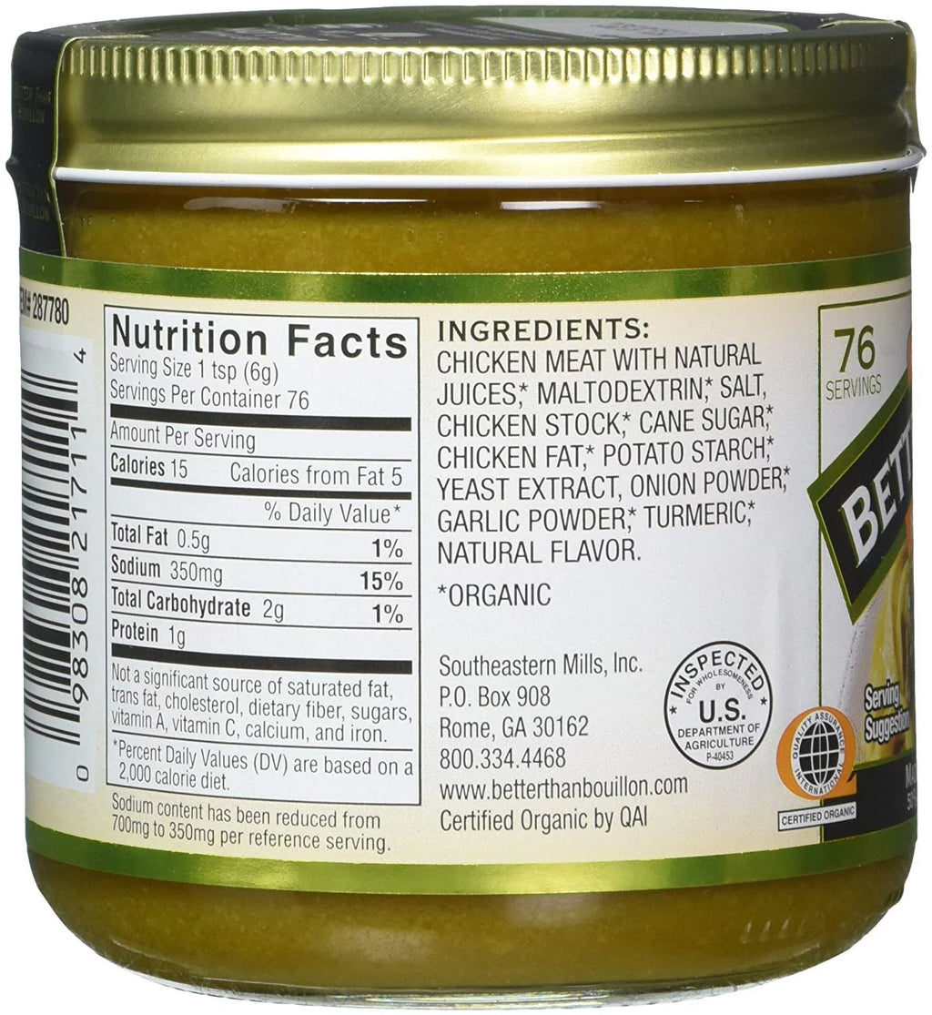Organic Reduced Sodium Roasted Chicken Base, 16 oz J578497