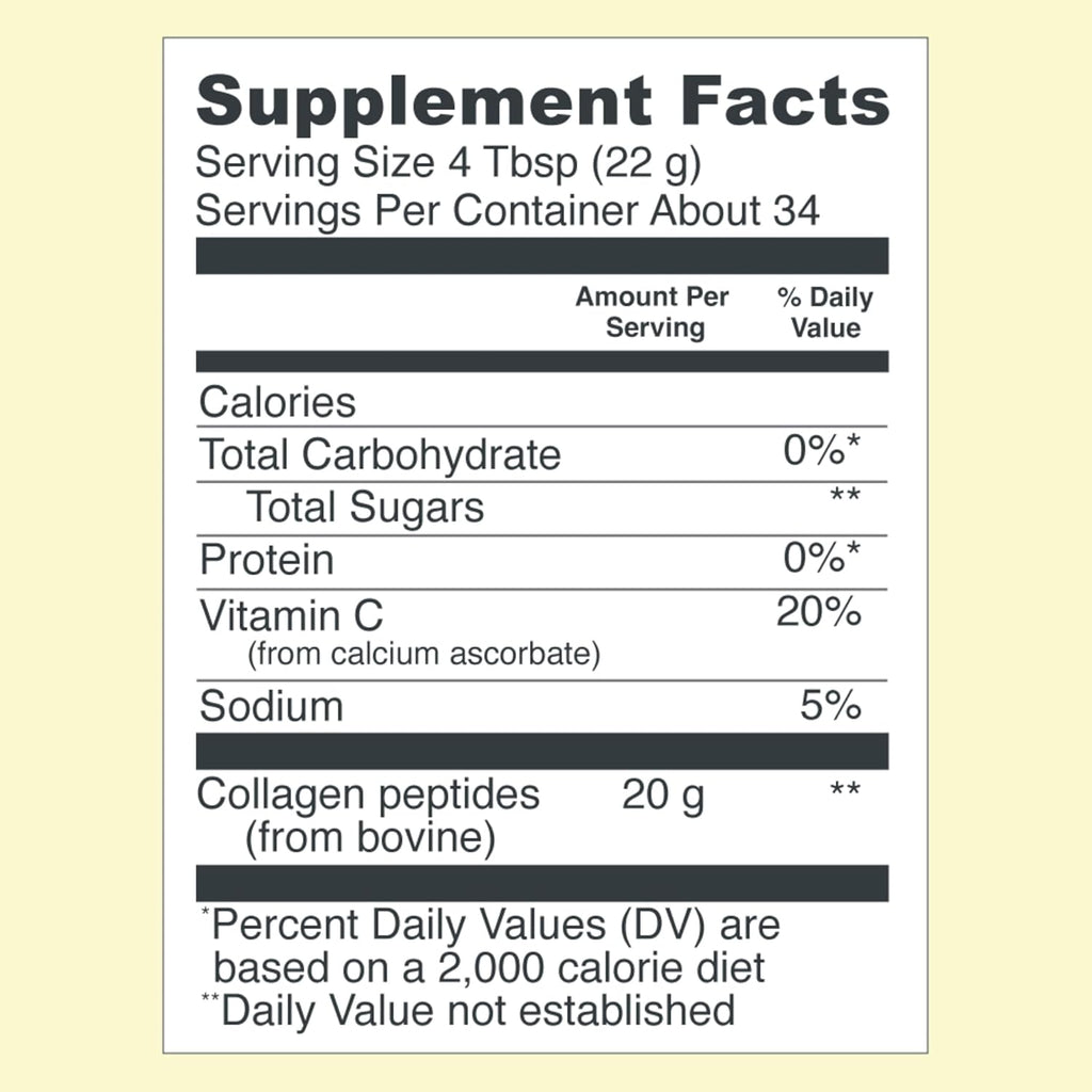 Lemon Collagen Peptides Powder 26.5 Ounce J28720
