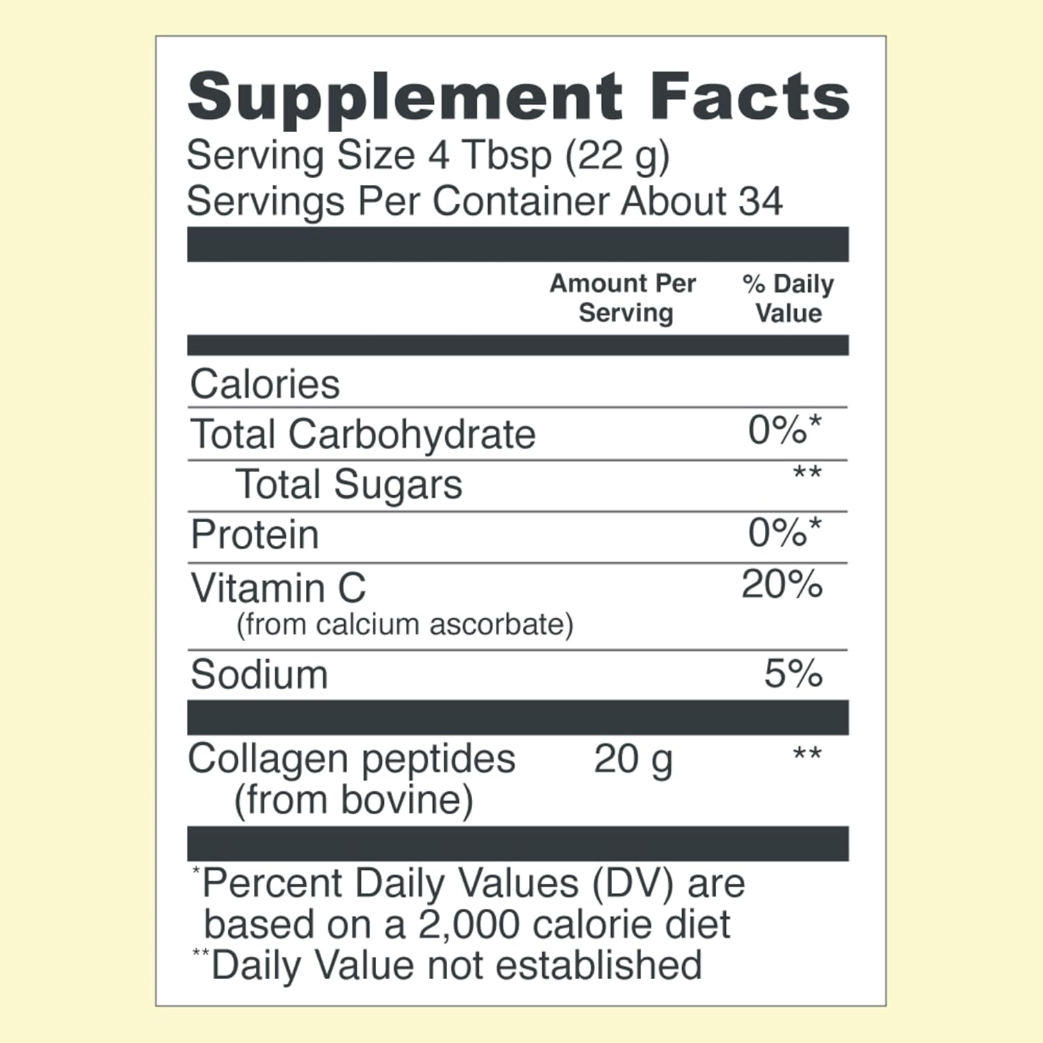 Lemon Collagen Peptides Powder 26.5 Ounce J28720