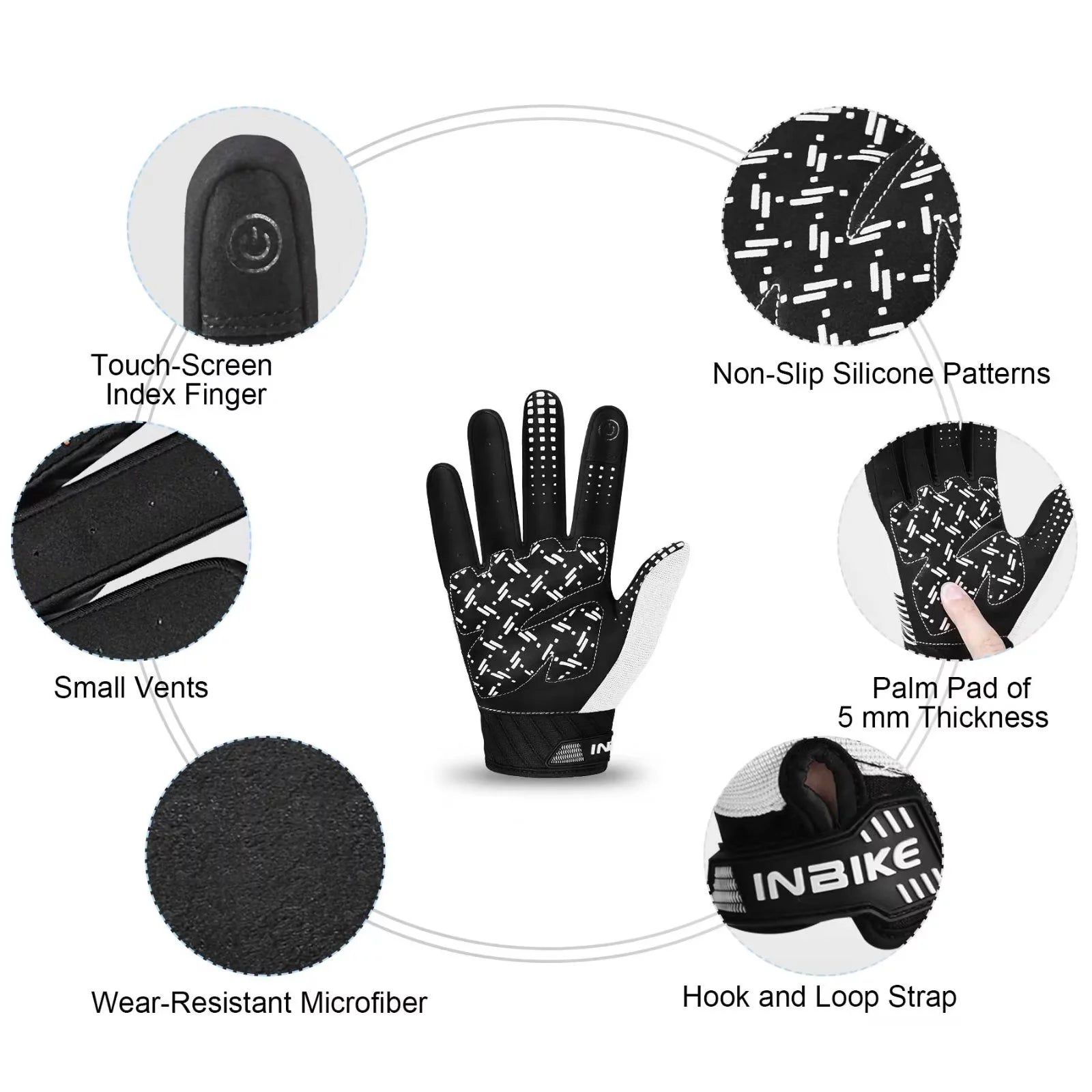 Cycling Gloves with 5MM Non-Slip Palm Pad Z3967