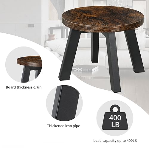 Round Stepping Stool with Non-Slip Mats U950451