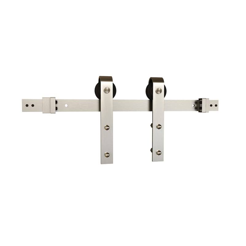 96 inch Sliding Barn Door Track and Fitting Satin Nickel G394