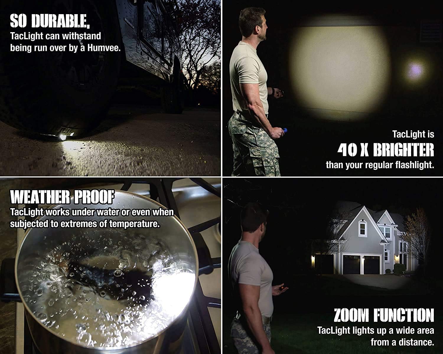 High Lumens LED Tactical Flashlight Set of 3 S68851