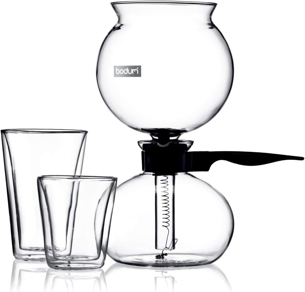 34 oz Vacuum Coffee Maker, Borosilicate Glass, Black B5783