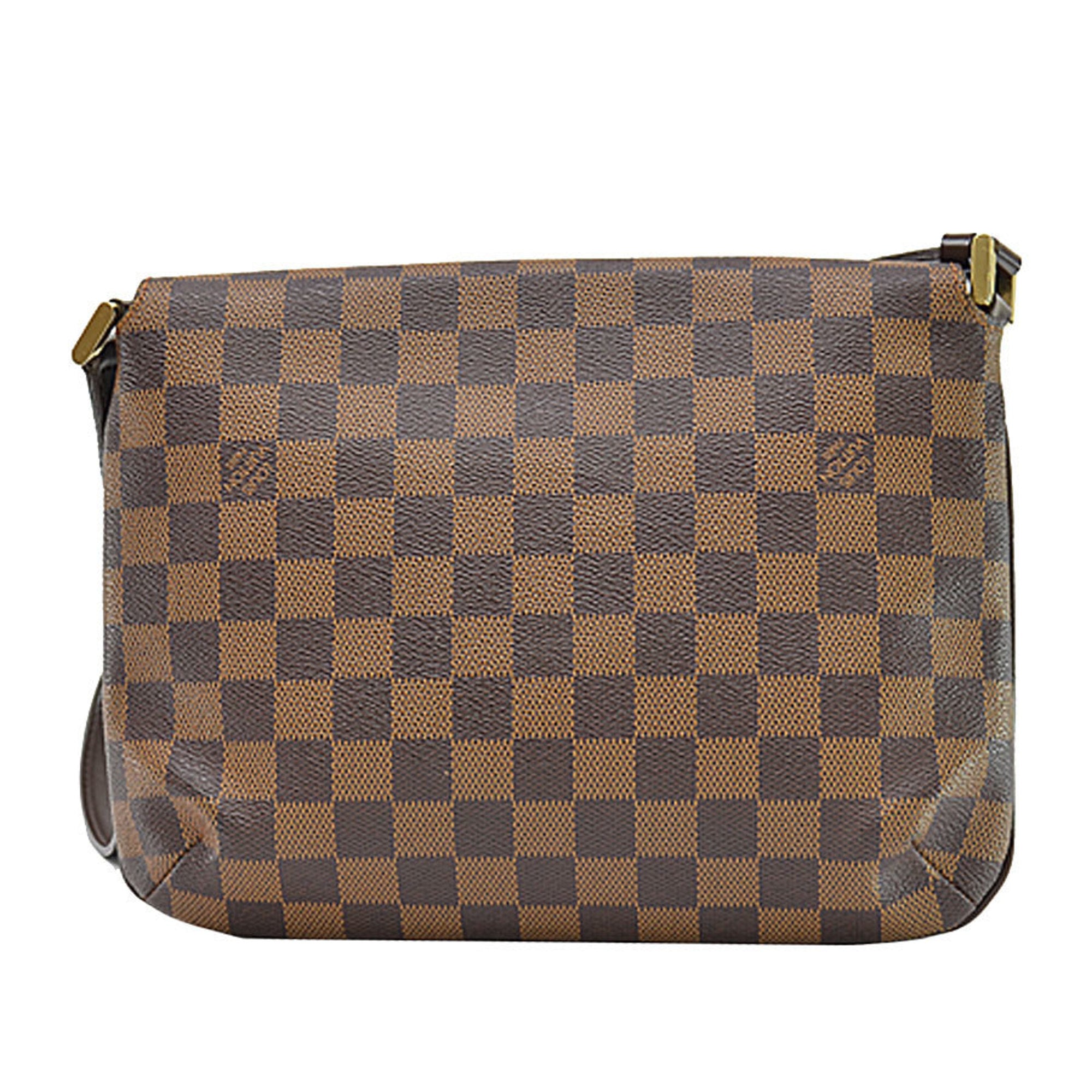 Pre-Owned Brown Canvas Shoulder Bag D322568