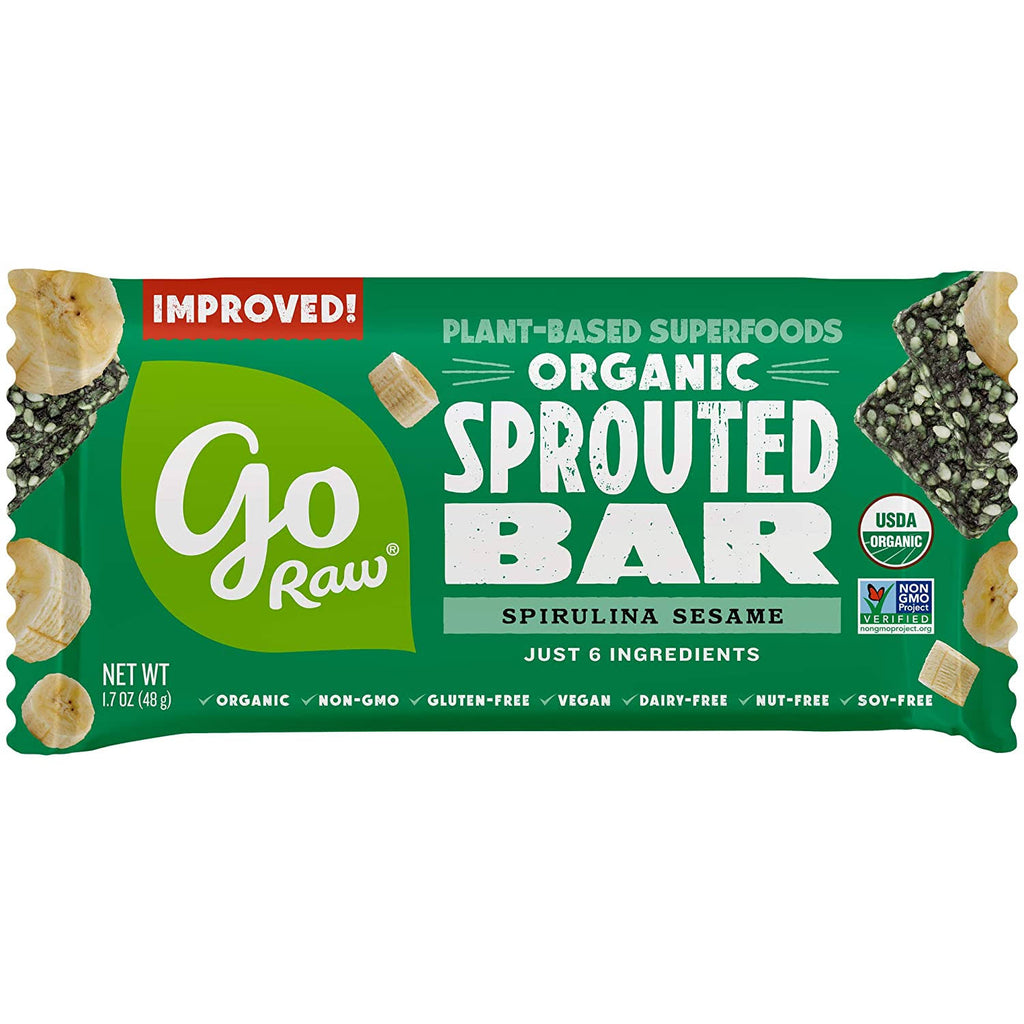 Organic Sprouted Bars Spirulina Sesame - 25 Bars O1715