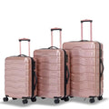 Purple Hard Shell 3 Piece Luggage Set with TSA Lock V89987