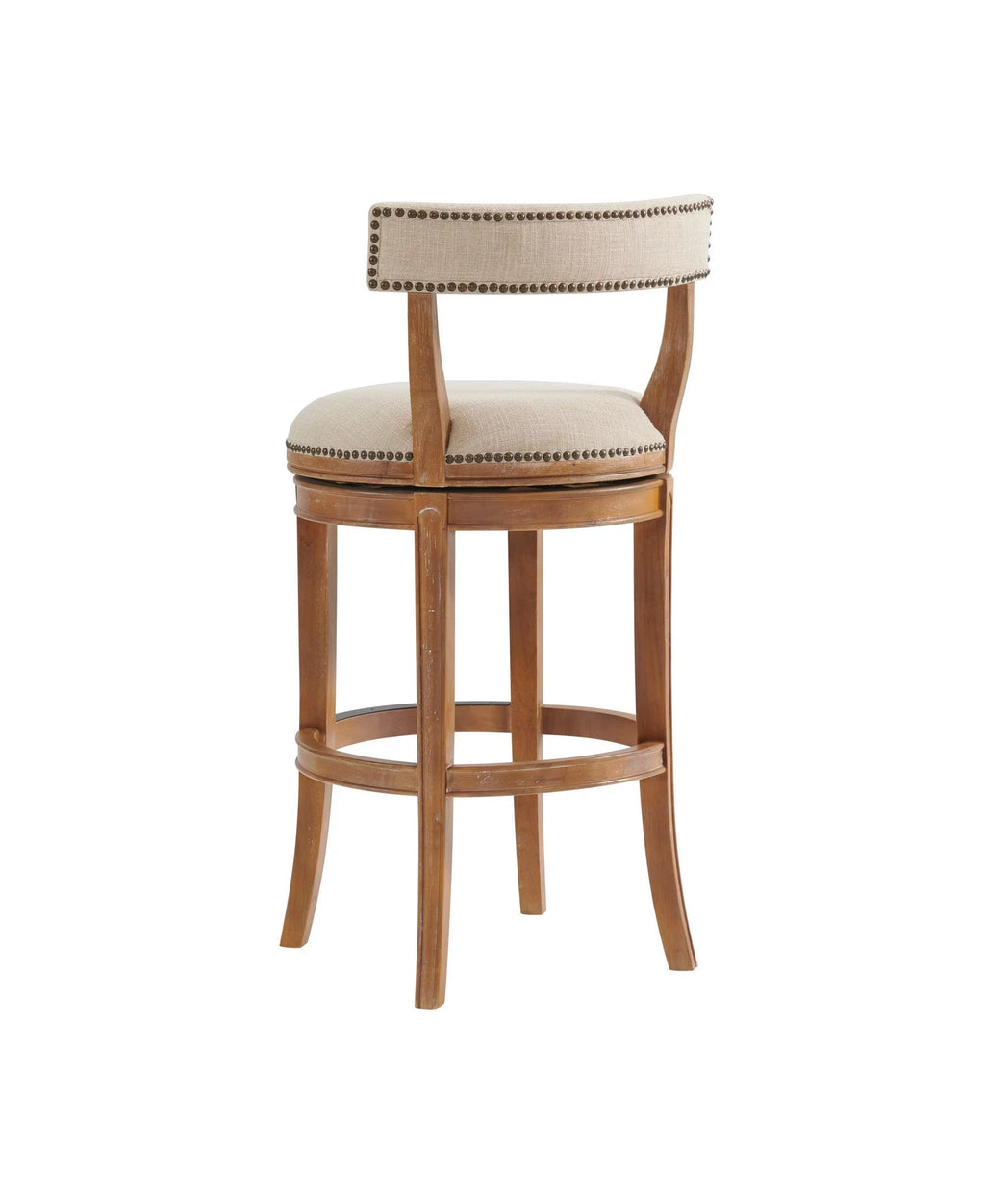 Weathered Brown and Beige Swivel Bar Stool A757177