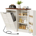 White Oak Tilt Out Trash Cabinet 13 Gallon L1000