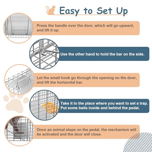 32" X 12.5" X 12" Steel Animal Cage Trap O907917