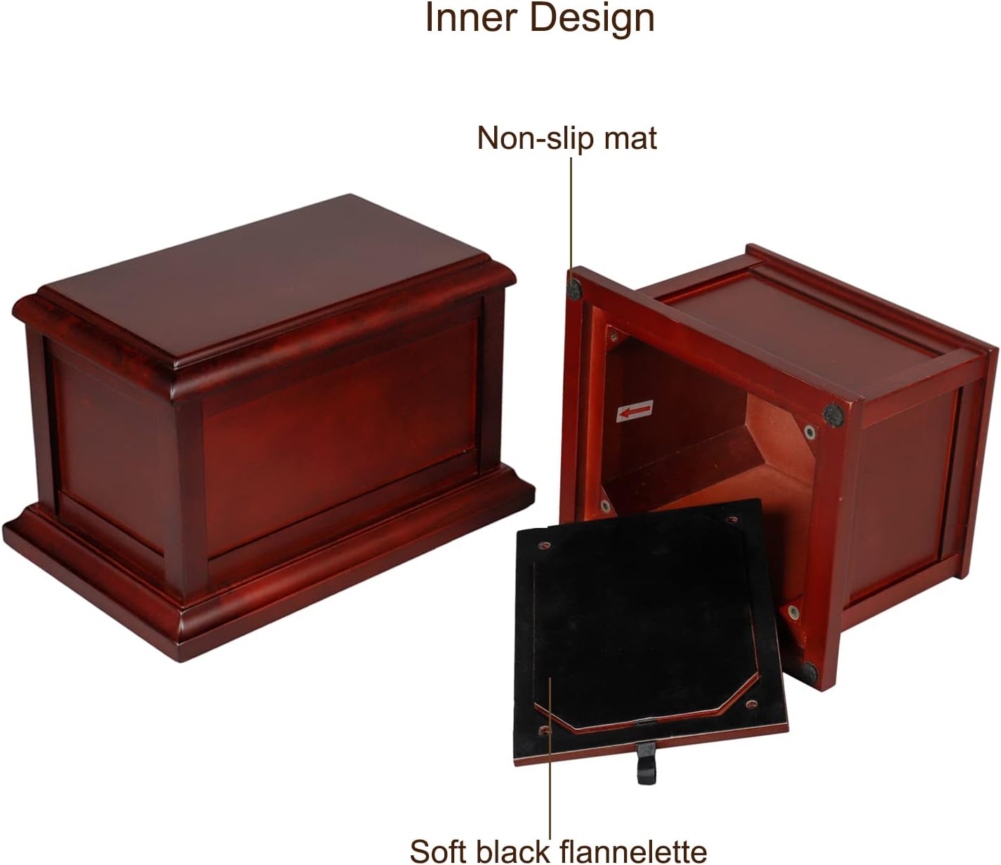 Cherry Solid Wooden Cremation Urn W245