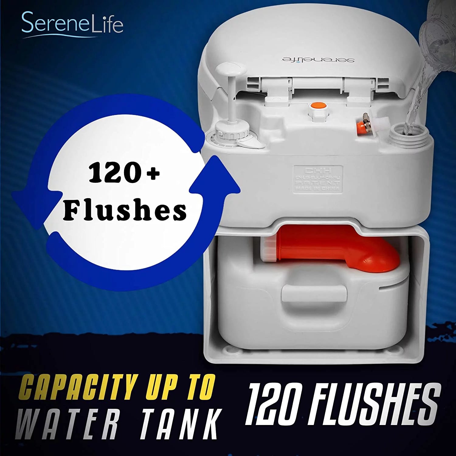 Outdoor Portable Cassette Toilet with Detachable Waste Holding Tank B586090