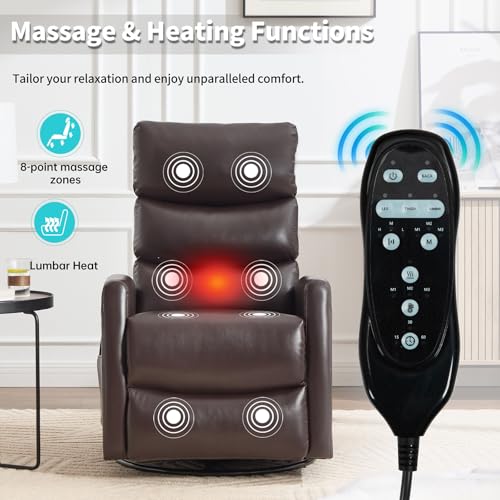 Black Fabric Massage Recliner Chair with Heat Z369222