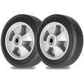 8" x 2" Flat Free Solid Rubber Tire and Wheel with 2" Offset Hub L16344
