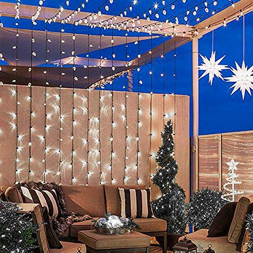 Cool White 16FT 25 LED Faceted Christmas Lights B956