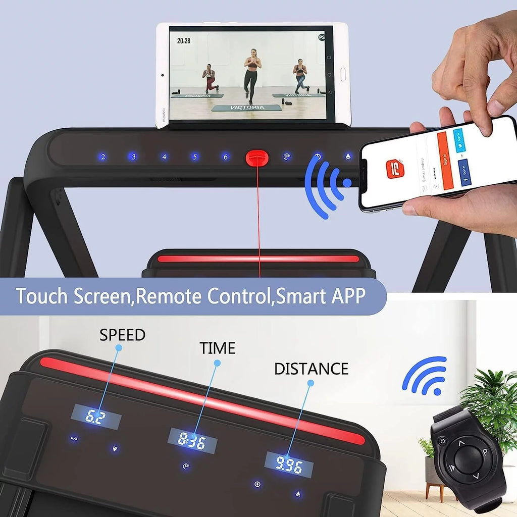 2 in 1 Folding Portable Under Desk Treadmill with Remote Control Y7017