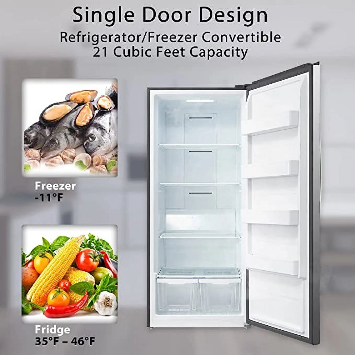 21 Cu.ft. Upright Convertible Freezer/Refrigerator Q95147