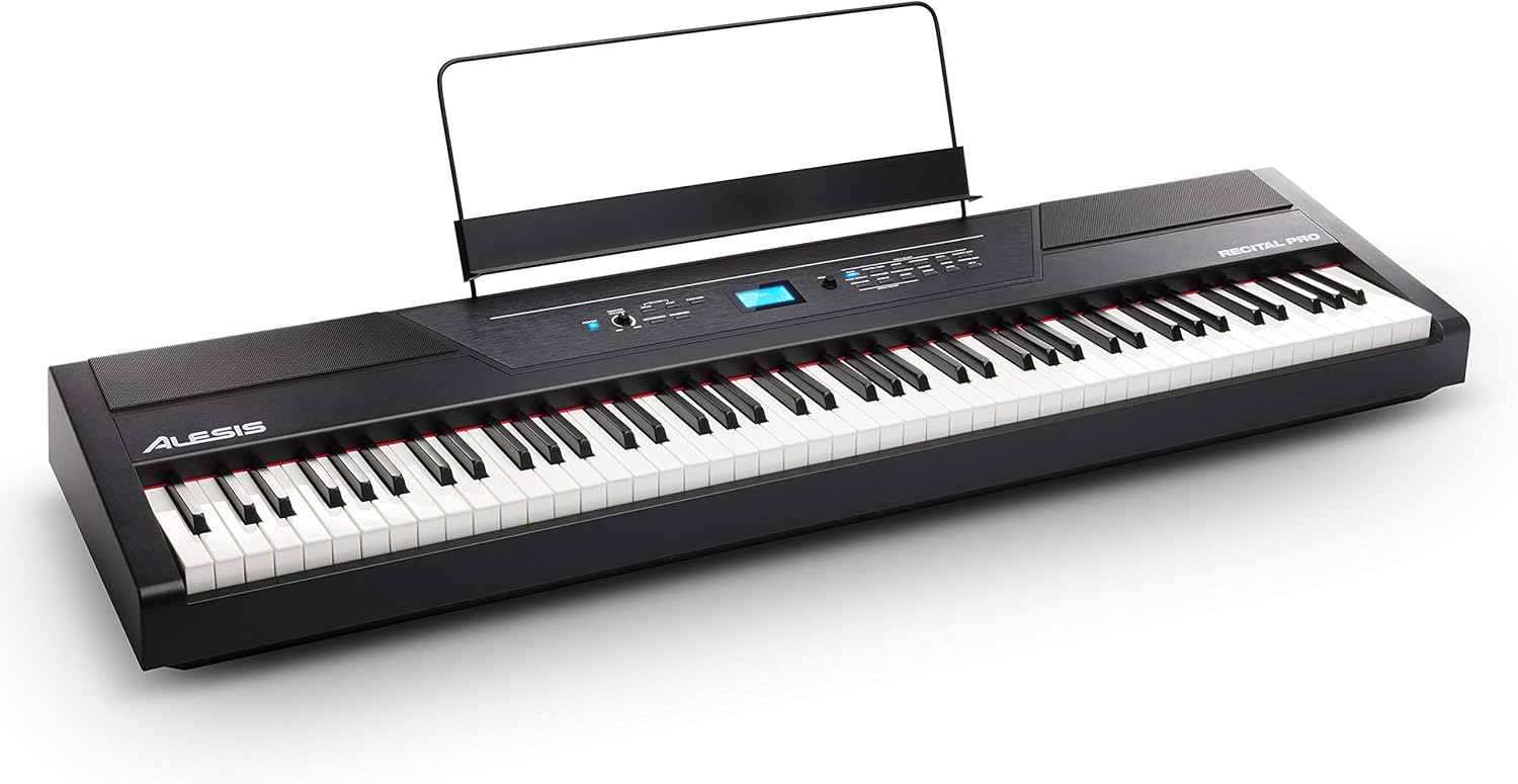 88 Key Digital Piano Keyboard with Hammer Action Weighted Keys F7087